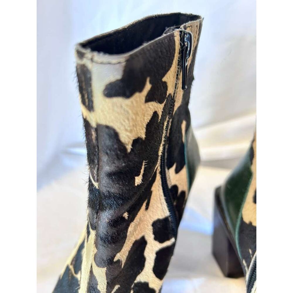 Jeffrey Campbell Pony hair Animal Print Leather Boots Size 6 - Picture 2 of 13